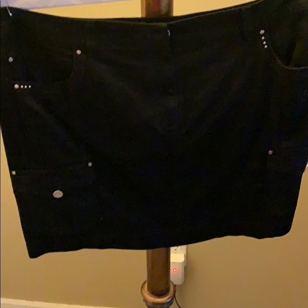 Black mini skirt